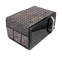 Waterproof & Dustproof PVC Microwave Oven Top Cover with 6 Utility Pockets Pack-image-64