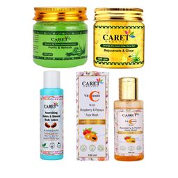 CARET ORGANIC Aloevera Gel - 100 g Each & Body Lotion - 100 ml & Vit C Face Wash - 100 ml-15