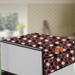 The Furnishing Tree Maroon Plastic Refrigerator Cover-image-91