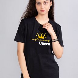 Moda Rapido Women Typography Printed Round Neck Cotton T-shirt-picture-31