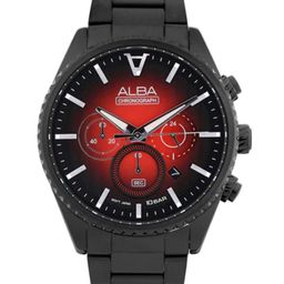 ALBA Chronograph With Red/Black Dial-AT3H91X1-9