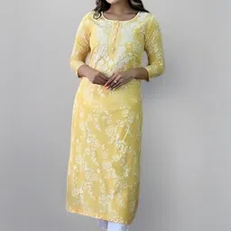 MILAAV Women Floral Embroidered Thread Work Kurti With Trousers-picture-1