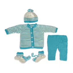 Cute Collection Unisex Kids Striped Woollen Cardigan-35