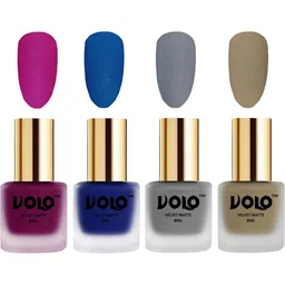 VOLO Set Of 4 Velvet Matte Nail Polish- 8 ml Each- Shade- 14-19- 20- 37-image-63