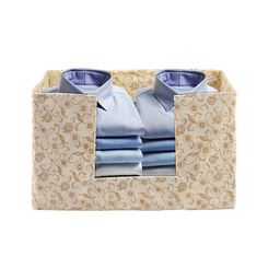Kuber Industries Cream-Coloured & Brown 3 Pieces Printed Cloth Organisers image 2