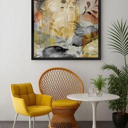999Store Brown & Grey Floral Canvas Wall Art-image-33