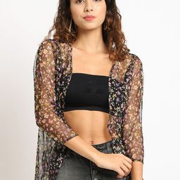 Moonaa Fashion Cotton Open Front Shrug-29