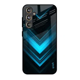 QRIOH Vertical Blue Arrow Printed Samsung Galaxy M55s Silicone Back Case-picture-6