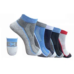 HRX by Hrithik Roshan Pack Of 5 Striped Shoe-Liners Socks-picture-28