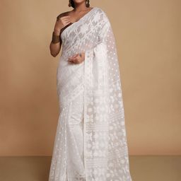 BENGAL HANDLOOM Woven Design Jamdani Saree-15
