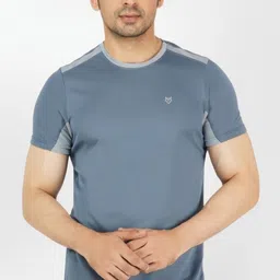 Body Mechanics Men Solid Round Neck Muscle Fit T-shirt-image-23