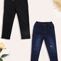 YK Boys Jogger Embroidered Jeans-image-83