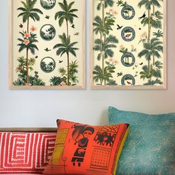 Kotart Beige & Green 2 Pieces Floral and Botanical Wooden Wall Arts-picture-24