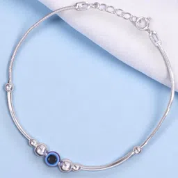 Taraash 925 Sterling Silver Evil Eye Beaded Rakhi Bracelet for Brother-53