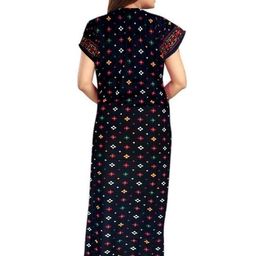 AAKARSHANA CREATION Blue Pure Cotton Maxi Printed Nightdress-image-52