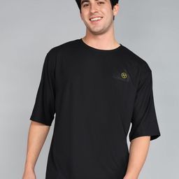 Kolor Fusion Men Solid Round Neck Oversized T-shirt-image-44