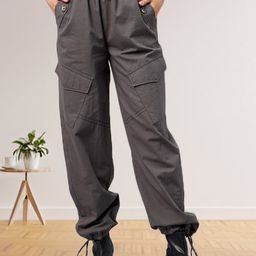 R.Code by The Roadster Life Co. Women Flared High-Rise Cargos Trousers-picture-13