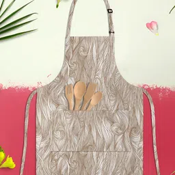 ArtzFolio White & Brown Printed Cotton Aprons-image-13
