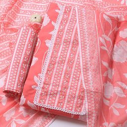 Meena Bazaar Floral Printed Sequinned Unstitched Dress Material-image-79