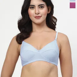 LILY enimsaj Pack Of 2 Full Coverage Non Padded Bra-image-43