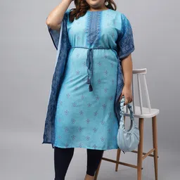 KALINI Women Plus Size Bandhani Printed Kaftan Kurta-42
