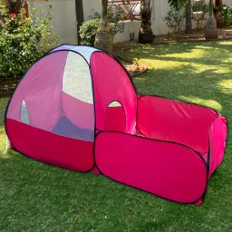 2 in 1 Combo Foldable Tent House For Kids Activity Indoor Outdoor 2 to 8 Years-picture-0
