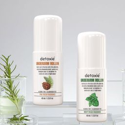 Detoxie Set Of 2 5% AHA BHA Underarm Lightening Roll On - 40 ml Each - Pine- Minty Fresh-8
