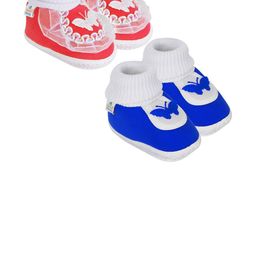 NESKA MODA 0 To 6 Months Combo Pack of 2 Pair Newborn Baby Girls Soft Cotton Cute Butterfly Booties-54