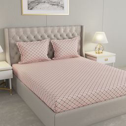 Raymond Home Insignia Pink & Green Printed Microfiber Queen Bedsheet Set- 2.50 m x 2.25 m-image-52