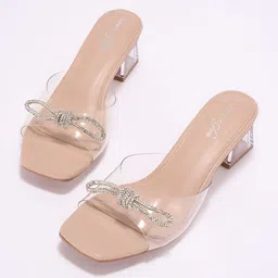 Forever Glam by Pantaloons Textured PU Block Sandals-30
