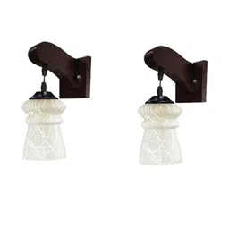 Somil Premium Designer Glass Wall / Night Lamp Elegant & Stylish Dcor Accent for Modern Interiors, Color- White, Size:- 20 X 25 X 22.5 CM-image-73