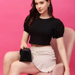 SCORPIUS Puff Sleeve Crop Top-10