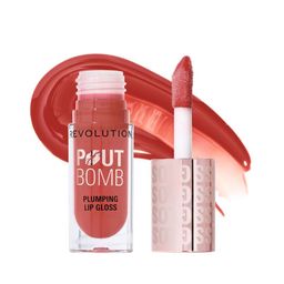 Makeup Revolution London Pout Bomb Plumping Lip Gloss - 4.6 ml - Melba Warm Peach-28