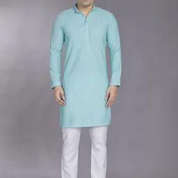 DIVISIVE Men Embroidered Thread Work Kurta-image-66
