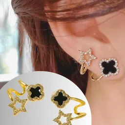 RAPPERSSHOP Floral Ear Cuff Earrings-picture-46