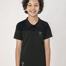 Technosport Boys Colourblocked Polo Collar UPF50 Slim Fit T-shirt-image-49