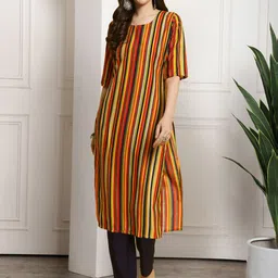 7Threads Women Pack Of 6 Ethnic Motifs Printed Daily Straight Kurtas-image-100