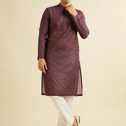 Manyavar Men Printed Regular Kurta with Pyjamas-picture-12