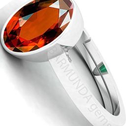 Barmunda Gems Brass Silver Toned Finger Ring with Stone-image-91