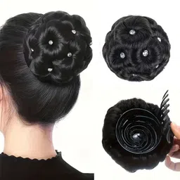 Blubby Women Hair Bun Fur Claw Clip-45