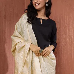 Fabindia Woven Design Zari Dupatta-image-19