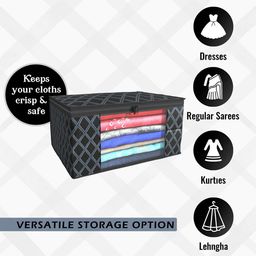 Kuber Industries Black Set of 6 Regular Drawer Organiser Organisers image 5