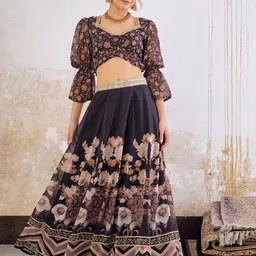 Shae by SASSAFRAS Printed Ready to Wear Lehenga &-23