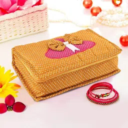 Kuber Industries Gold-Toned Printed Jewellery Organiser-27