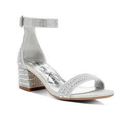 London Rag Women Embellished Block Heels Sandals-36
