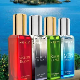 NEXT CARE Golden Dragon Men In Blue Naughty Black Royal Class Set Of 4 Perfume-20ml Each-43