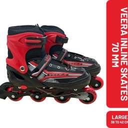 Large Size Adjustable Skates | Unisex Kids | 15 To 18 Years | In-line Skates - Size 6 To 8 UK-15