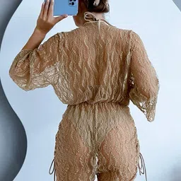 Plus Curvves Textured Bikini & Swimsuit Set image 3