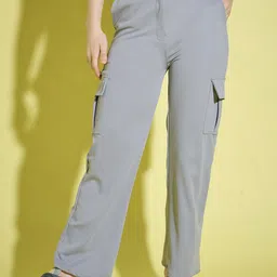 DIMPY GARMENTS Women Relaxed High-Rise Cargos Trousers-image-87