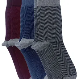 Mint & Oak Men Pack Of 3 Patterned Above Ankle Length Socks-15